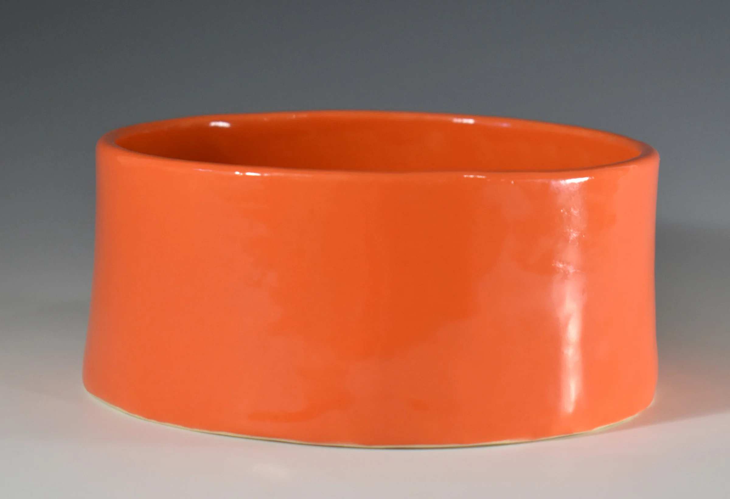 Ceramic Dog Food Bowl (Orange)